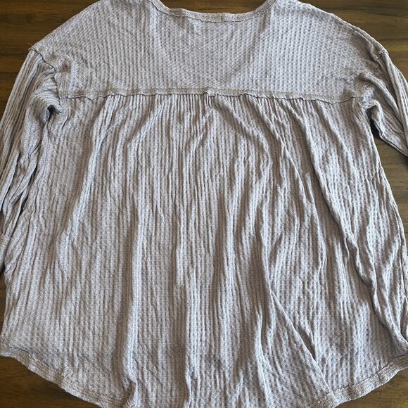 Altar’d State Tunic Style Flowy Top Waffle-knit Texture Size S Dusty Mauve - Picture 8 of 9